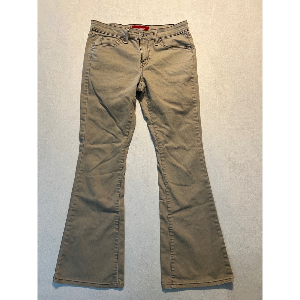 Levis 519 Low Flare Jeans Beige Low Stretch Womens Junior Size 9JR